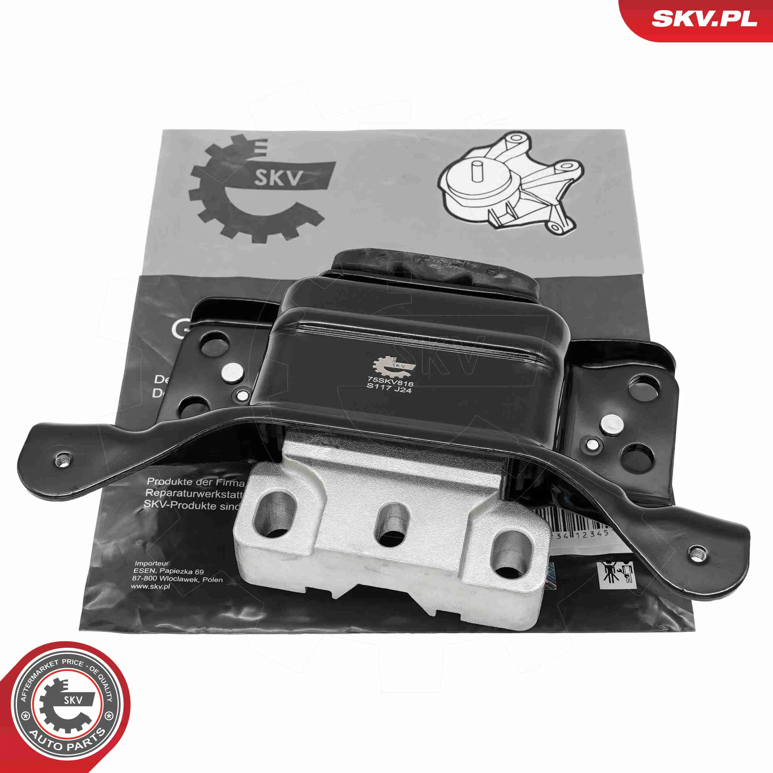 Lagerung, Automatikgetriebe vorne ESEN SKV 75SKV816