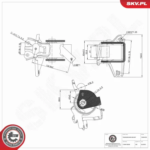 Lagerung, Automatikgetriebe vorne ESEN SKV 75SKV819 Bild Lagerung, Automatikgetriebe vorne ESEN SKV 75SKV819