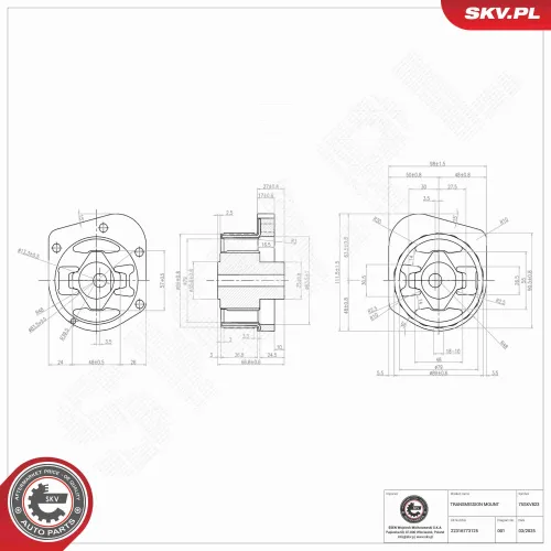 Lagerung, Automatikgetriebe vorne ESEN SKV 75SKV823 Bild Lagerung, Automatikgetriebe vorne ESEN SKV 75SKV823