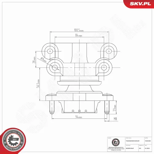 Lagerung, Automatikgetriebe hinten ESEN SKV 75SKV824 Bild Lagerung, Automatikgetriebe hinten ESEN SKV 75SKV824