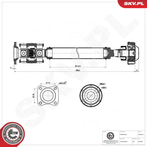 Antriebswelle Vorderachse ESEN SKV 76SKV011 Bild Antriebswelle Vorderachse ESEN SKV 76SKV011