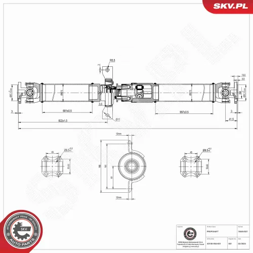 Antriebswelle Hinterachse ESEN SKV 76SKV037 Bild Antriebswelle Hinterachse ESEN SKV 76SKV037