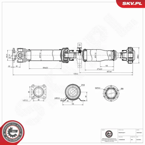 Antriebswelle Hinterachse ESEN SKV 76SKV041 Bild Antriebswelle Hinterachse ESEN SKV 76SKV041