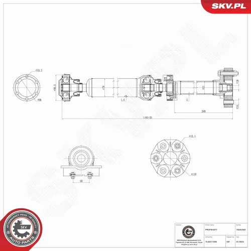 Antriebswelle Hinterachse ESEN SKV 76SKV042 Bild Antriebswelle Hinterachse ESEN SKV 76SKV042