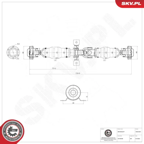 Antriebswelle Hinterachse ESEN SKV 76SKV057 Bild Antriebswelle Hinterachse ESEN SKV 76SKV057