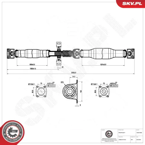 Antriebswelle Hinterachse ESEN SKV 76SKV086 Bild Antriebswelle Hinterachse ESEN SKV 76SKV086