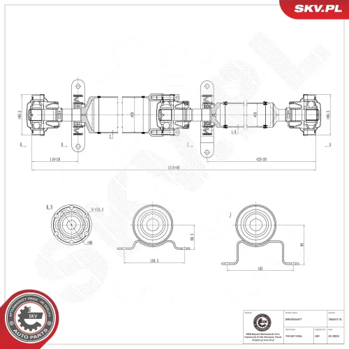 Antriebswelle Hinterachse ESEN SKV 76SKV115 Bild Antriebswelle Hinterachse ESEN SKV 76SKV115