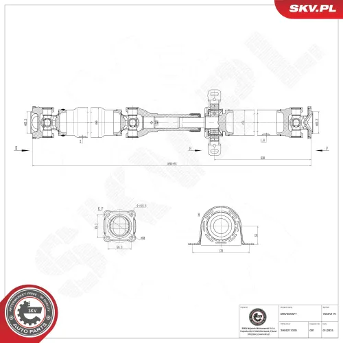 Antriebswelle Hinterachse ESEN SKV 76SKV119 Bild Antriebswelle Hinterachse ESEN SKV 76SKV119