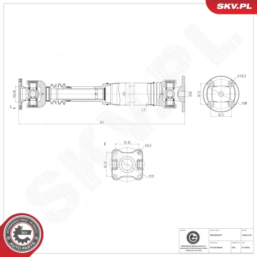 Antriebswelle Hinterachse ESEN SKV 76SKV142 Bild Antriebswelle Hinterachse ESEN SKV 76SKV142