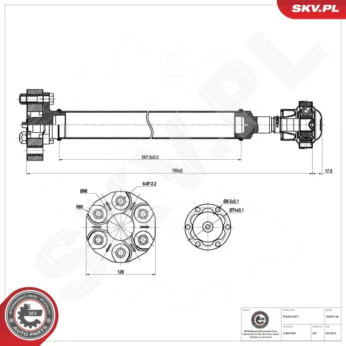 Antriebswelle Vorderachse ESEN SKV 76SKV146 Bild Antriebswelle Vorderachse ESEN SKV 76SKV146