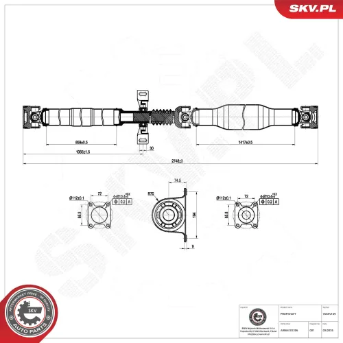 Antriebswelle Hinterachse ESEN SKV 76SKV169 Bild Antriebswelle Hinterachse ESEN SKV 76SKV169
