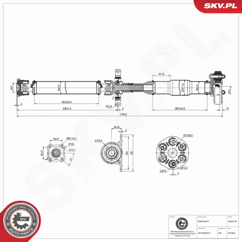Antriebswelle Hinterachse ESEN SKV 76SKV178 Bild Antriebswelle Hinterachse ESEN SKV 76SKV178