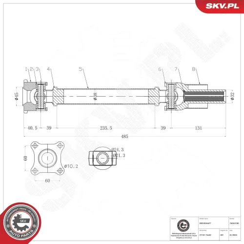 Antriebswelle Vorderachse ESEN SKV 76SKV180 Bild Antriebswelle Vorderachse ESEN SKV 76SKV180