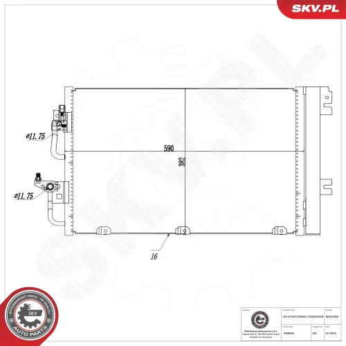 Kondensator, Klimaanlage ESEN SKV 86SKV003 Bild Kondensator, Klimaanlage ESEN SKV 86SKV003