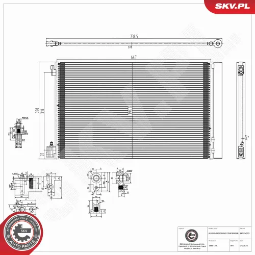 Kondensator, Klimaanlage ESEN SKV 86SKV022 Bild Kondensator, Klimaanlage ESEN SKV 86SKV022