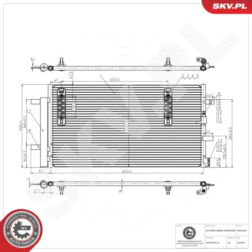Kondensator, Klimaanlage ESEN SKV 86SKV025 Bild Kondensator, Klimaanlage ESEN SKV 86SKV025