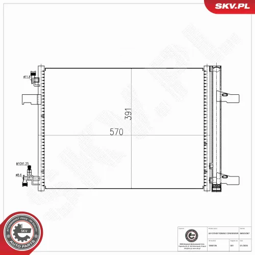 Kondensator, Klimaanlage ESEN SKV 86SKV067 Bild Kondensator, Klimaanlage ESEN SKV 86SKV067