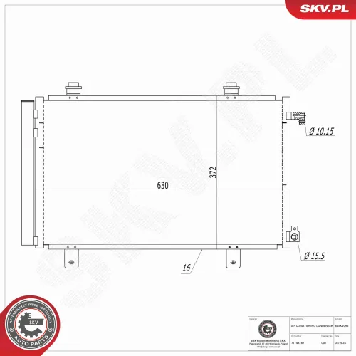 Kondensator, Klimaanlage ESEN SKV 86SKV096 Bild Kondensator, Klimaanlage ESEN SKV 86SKV096