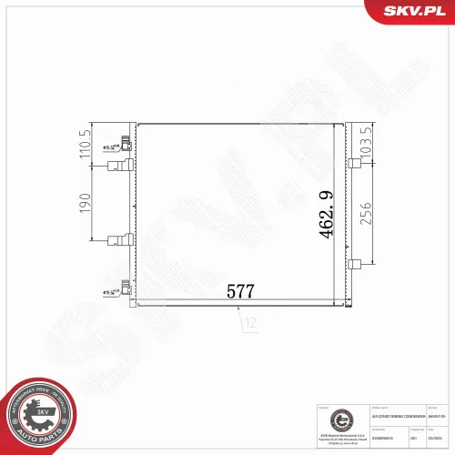 Kondensator, Klimaanlage ESEN SKV 86SKV105 Bild Kondensator, Klimaanlage ESEN SKV 86SKV105