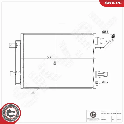Kondensator, Klimaanlage ESEN SKV 86SKV108 Bild Kondensator, Klimaanlage ESEN SKV 86SKV108