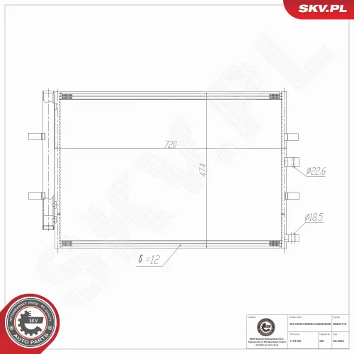 Kondensator, Klimaanlage ESEN SKV 86SKV110 Bild Kondensator, Klimaanlage ESEN SKV 86SKV110