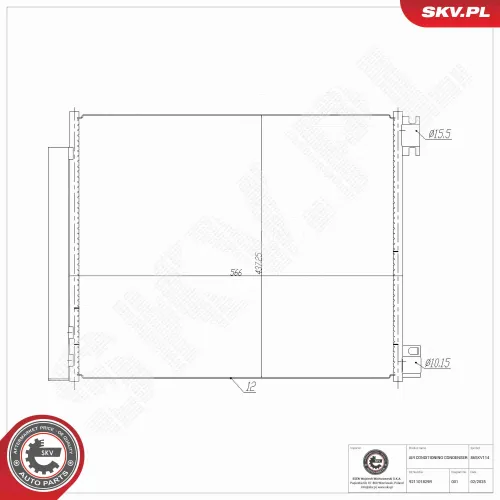 Kondensator, Klimaanlage ESEN SKV 86SKV114 Bild Kondensator, Klimaanlage ESEN SKV 86SKV114