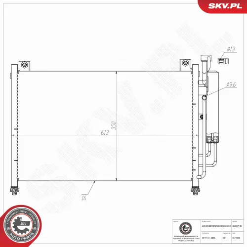 Kondensator, Klimaanlage ESEN SKV 86SKV135 Bild Kondensator, Klimaanlage ESEN SKV 86SKV135