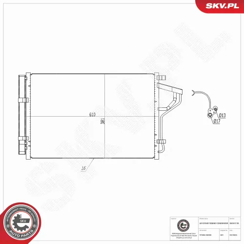 Kondensator, Klimaanlage ESEN SKV 86SKV138 Bild Kondensator, Klimaanlage ESEN SKV 86SKV138