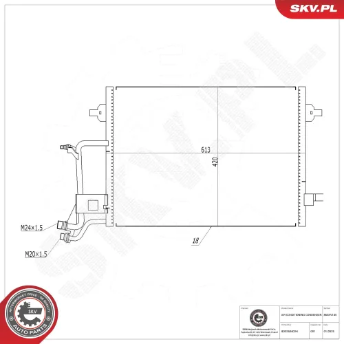 Kondensator, Klimaanlage ESEN SKV 86SKV145 Bild Kondensator, Klimaanlage ESEN SKV 86SKV145