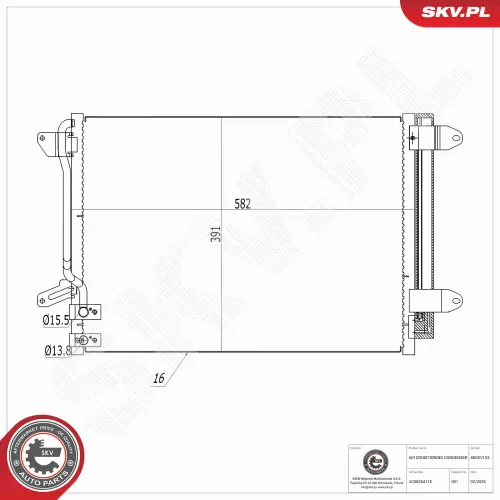 Kondensator, Klimaanlage ESEN SKV 86SKV152 Bild Kondensator, Klimaanlage ESEN SKV 86SKV152
