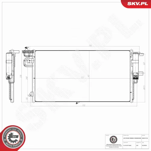 Kondensator, Klimaanlage ESEN SKV 86SKV154 Bild Kondensator, Klimaanlage ESEN SKV 86SKV154
