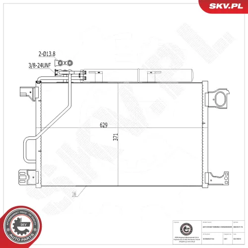 Kondensator, Klimaanlage ESEN SKV 86SKV174 Bild Kondensator, Klimaanlage ESEN SKV 86SKV174