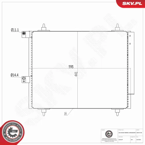 Kondensator, Klimaanlage ESEN SKV 86SKV189 Bild Kondensator, Klimaanlage ESEN SKV 86SKV189