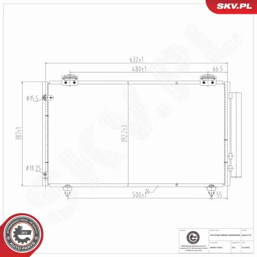 Kondensator, Klimaanlage ESEN SKV 86SKV197 Bild Kondensator, Klimaanlage ESEN SKV 86SKV197