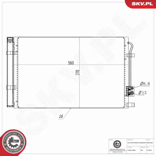 Kondensator, Klimaanlage ESEN SKV 86SKV200 Bild Kondensator, Klimaanlage ESEN SKV 86SKV200