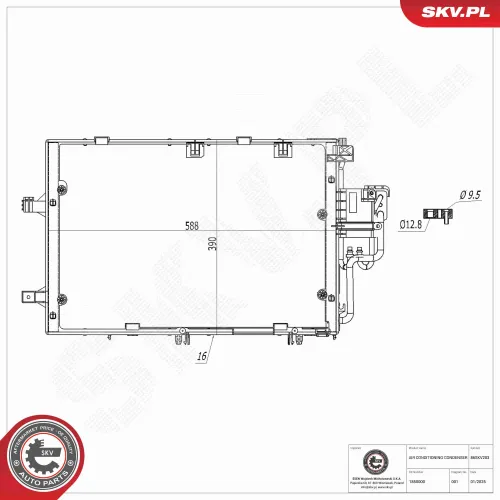 Kondensator, Klimaanlage ESEN SKV 86SKV203 Bild Kondensator, Klimaanlage ESEN SKV 86SKV203