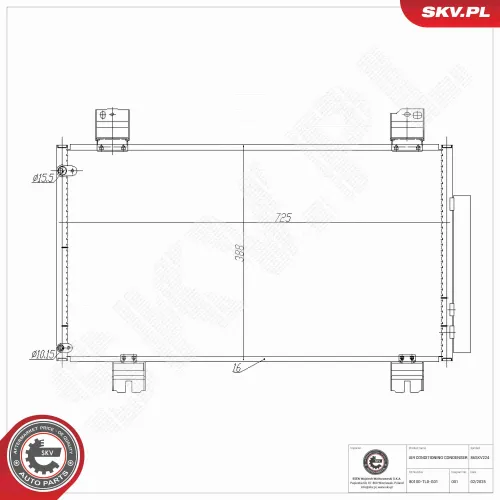 Kondensator, Klimaanlage ESEN SKV 86SKV224 Bild Kondensator, Klimaanlage ESEN SKV 86SKV224