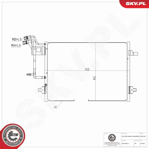 Kondensator, Klimaanlage ESEN SKV 86SKV267 Bild Kondensator, Klimaanlage ESEN SKV 86SKV267