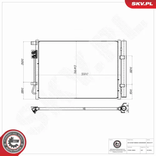 Kondensator, Klimaanlage ESEN SKV 86SKV277 Bild Kondensator, Klimaanlage ESEN SKV 86SKV277