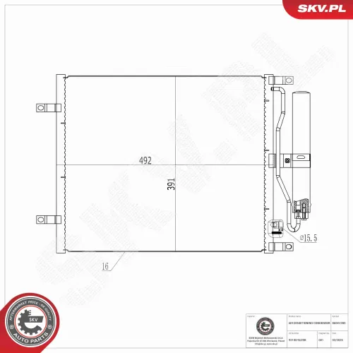 Kondensator, Klimaanlage ESEN SKV 86SKV280 Bild Kondensator, Klimaanlage ESEN SKV 86SKV280