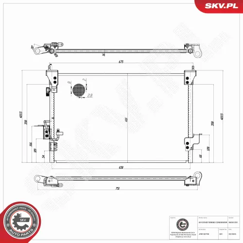 Kondensator, Klimaanlage ESEN SKV 86SKV281 Bild Kondensator, Klimaanlage ESEN SKV 86SKV281