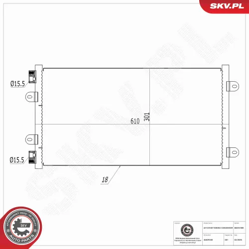 Kondensator, Klimaanlage ESEN SKV 86SKV300 Bild Kondensator, Klimaanlage ESEN SKV 86SKV300
