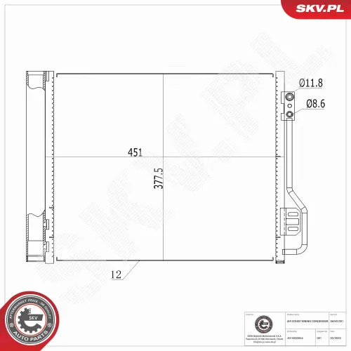 Kondensator, Klimaanlage ESEN SKV 86SKV301 Bild Kondensator, Klimaanlage ESEN SKV 86SKV301