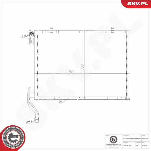 Kondensator, Klimaanlage ESEN SKV 86SKV314 Bild Kondensator, Klimaanlage ESEN SKV 86SKV314