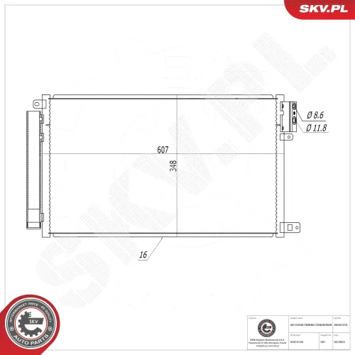 Kondensator, Klimaanlage ESEN SKV 86SKV318 Bild Kondensator, Klimaanlage ESEN SKV 86SKV318