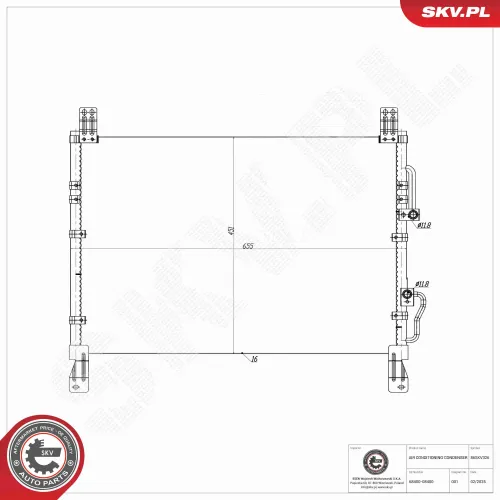 Kondensator, Klimaanlage ESEN SKV 86SKV326 Bild Kondensator, Klimaanlage ESEN SKV 86SKV326