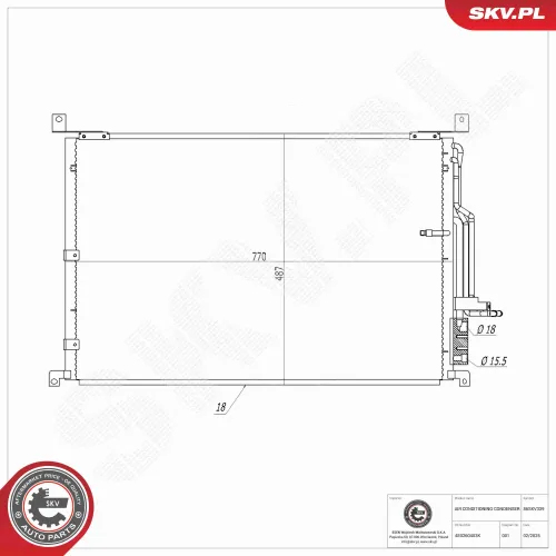 Kondensator, Klimaanlage ESEN SKV 86SKV339 Bild Kondensator, Klimaanlage ESEN SKV 86SKV339