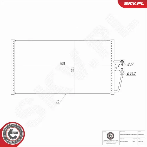 Kondensator, Klimaanlage ESEN SKV 86SKV342 Bild Kondensator, Klimaanlage ESEN SKV 86SKV342