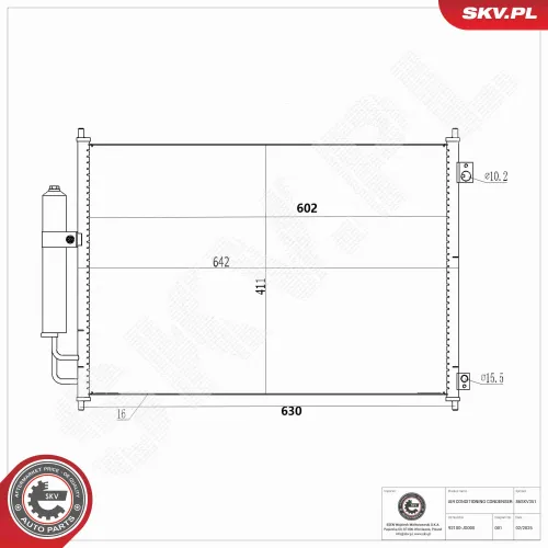 Kondensator, Klimaanlage ESEN SKV 86SKV351 Bild Kondensator, Klimaanlage ESEN SKV 86SKV351