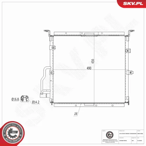 Kondensator, Klimaanlage ESEN SKV 86SKV365 Bild Kondensator, Klimaanlage ESEN SKV 86SKV365